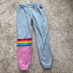 Aviator Nation Gray Rainbow Sweatpants